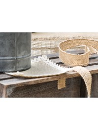 SET 6 DECKCHENS JUTE SPITZE 12CM X 12CM