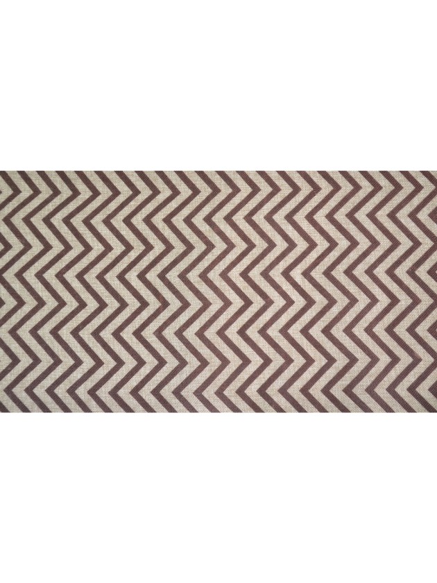BROWN CHEVRONS PATTERNED JUTE TABLE RUNNER 28CM X 5M