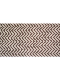 BROWN CHEVRONS PATTERNED JUTE TABLE RUNNER 28CM X 5M