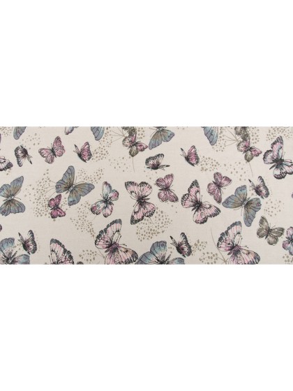 CHEMIN DE TABLE LIN PAPILLONS 28CM X 5M