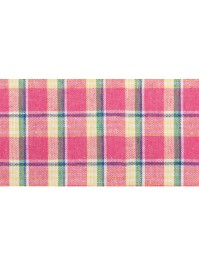 TISCHBAND LEINEN MADRAS FUCHSIA 10CM X 5M