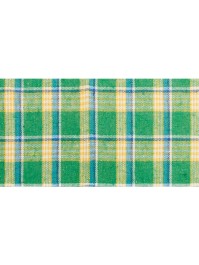 TISCHBAND LEINEN MADRAS GRÜN 10CM X 5M