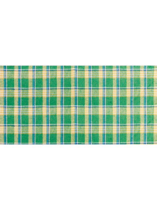 TISCHDECKE LEINEN MADRAS GRÜN 140CM X 240CM