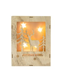 TABLEAU LUMINEUX FORET AVEC LEDS 18CM X 4.5CM X 23CM