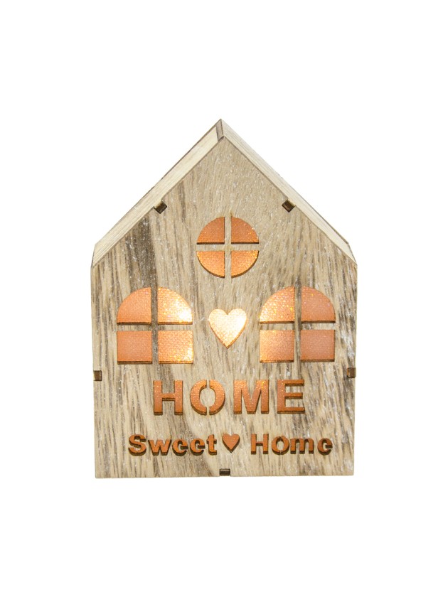 MAISON LUMINEUSE AVEC LEDS 9CM X 3.5CM X 12CM