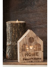 HAUS LEUCHTEND MIT LEDs 9CM X 3.5CM X 12CM