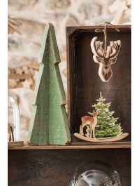 3D OLD FINISH GREEN TREE 16CM X 16CM X 33.5CM