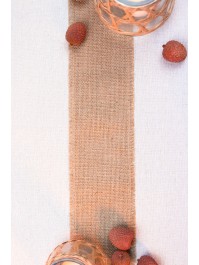NATURAL/GOLDEN THREAD JUTE TABLE RIBBON 10CM X 5M