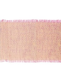 TISCHLÄUFER JUTE CHEVRONS NATUREL/ROSE FRANSEN 29CM X 3M