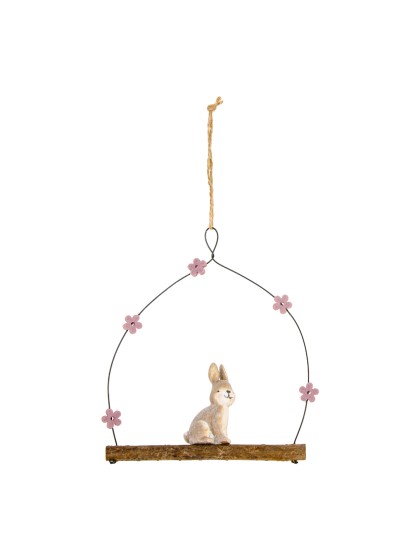 HANGING RABBIT DECO 12CM X 1CM X 14CM