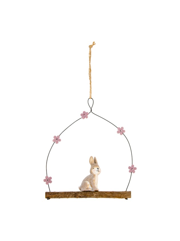 DEKO SUSP HASE 12CM X 1CM X 14CM