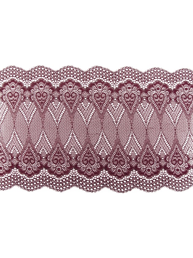 CHEMIN DE TABLE DENTELLE PERSAN BORDEAUX 18CM X 5M