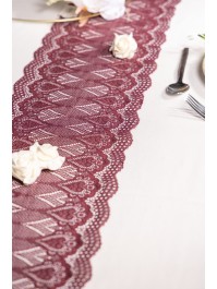 TISCHLÄUFER SPITZE PERSAN BORDEAUX 18CM X 5M