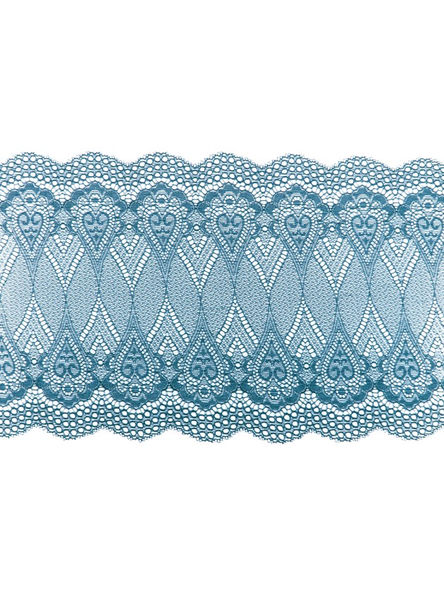 TABLE RUNNER PERSIAN LACE PETROL BLUE 18CM X 5M