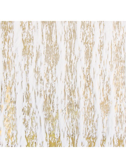 GOLD WHITE PLUSH TABLE RUNNER 28CM X 3M