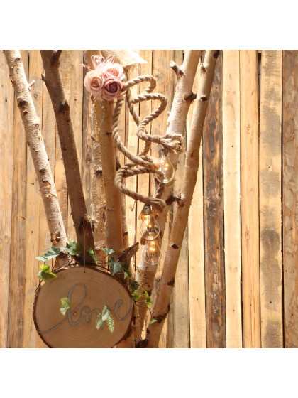 3 SEILES JUTE FLEXIBLE MIT/ 3 GLÜHBIRNEN LED 1M