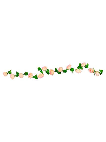 PINK ROSES GARLAND 220CM