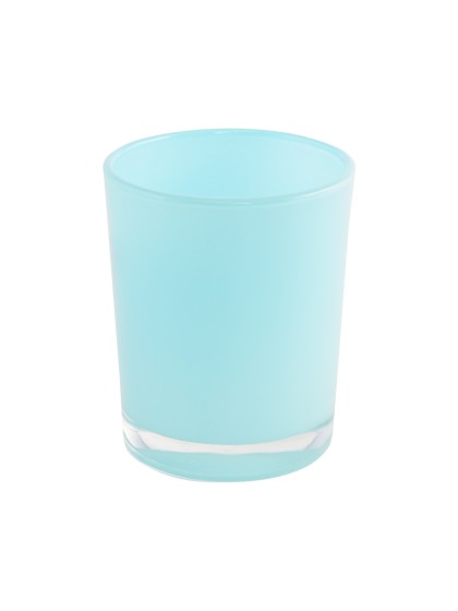 BOUGEOIR BLEU PASTEL BRILLANT DIA 5.6CM X 6.5CM