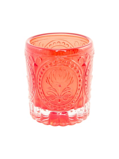 BOUGEOIR ART DECO ROUGE DIA 6.7CM X 7.8CM