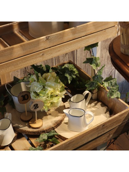 DEKOKRUG METALL WEISS 12CM X 6CM X 7.5CM