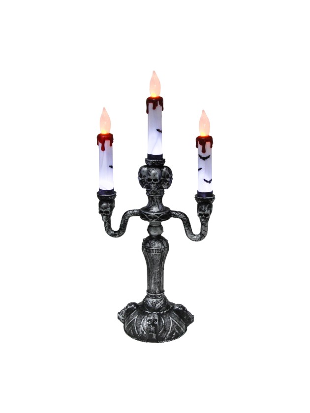 CANDELABRE LUMINEUX 3 BRANCHES 17.5CM X 10CM X 40CM