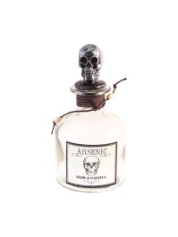 FLAKON TRANSPARENT ARSENIC MIT STOPFEN TOTENKOPF 16CM