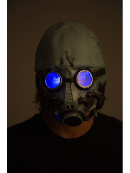 MASKE LATEX MOON INVASION LEDs BLAU 