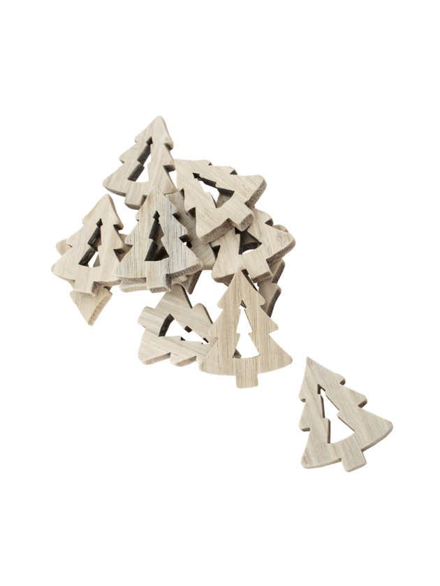 SET 12 WOODEN TREES TO DISPERSE 4CM