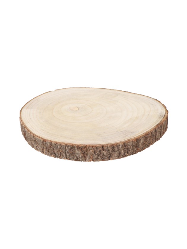 ROUND WOOD CHIP W/ BARK DIA AROUND 34CM X 3.5CM