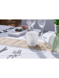 WINDLICHT GLAS WEISS PERLE DIA 8.5CM X 9CM