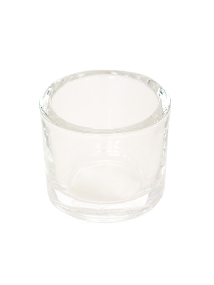 KERZENHALTER GLAS RUND TRANSPARENT DIA 6.5CM X 5.7CM