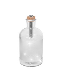 FLASCHE TRANSPARENT 5 LEDs DIA 10.3CM X 22CM