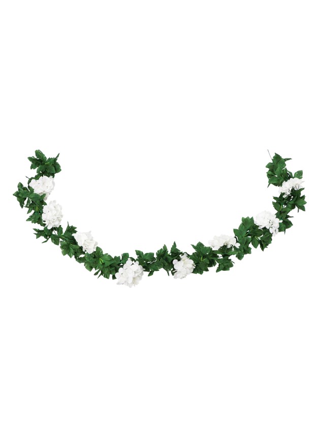 WHITE HYDRANGEA GARLAND 220CM