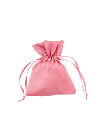 SACHET 4 BOURSES FUCHSIA SATIN 8CM X 10CM