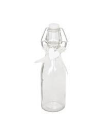 FLASCHE GLAS MIT DEKO DIA 6CM X 20CM