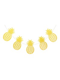 GIRLANDE 3M 10 ANANAS GOLD GLITZER 21.5CM X 12CM