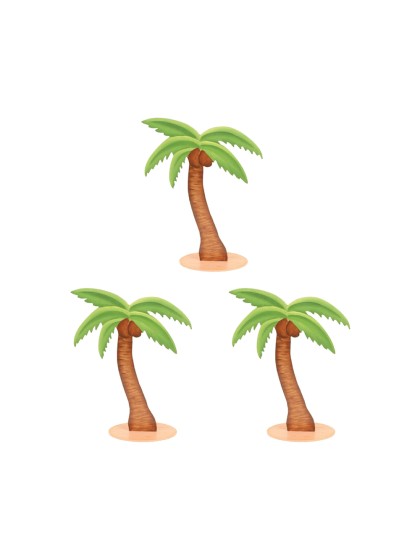 6 DECO PALM TREES HT 5CM