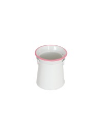 MINI TOPF MILCHMETALL BLANC/ROSE DIA 6CM X 6CM HT