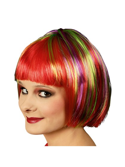 PERRUQUE GIGI BOB ROUGE VIOLET VERT 