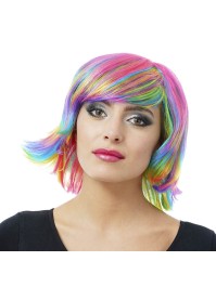 PERÜCKE PIXIE FUSCHIA TÜRKIS GRÜN 