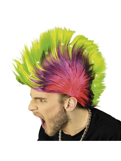 PERRUQUE PUNK AVEC LED 