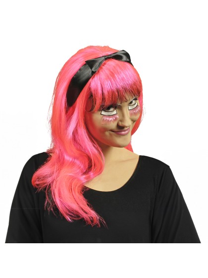 PERRUQUE MEGAN ROSE FLUO 