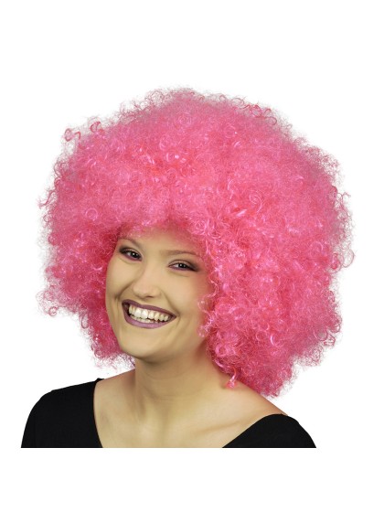 PERRUQUE LUCIE AFRO GEANT FUCHSIA FLUO 