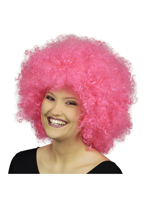 PERÜCKE LUCIE AFRO RIESEN FUCHSIA NEON 