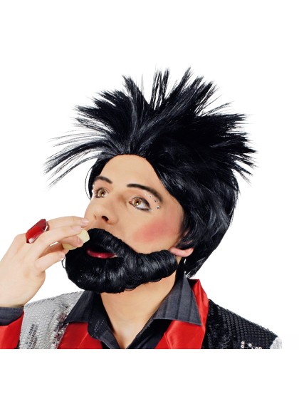 WIG HARALD BLACK WITH BEARD 