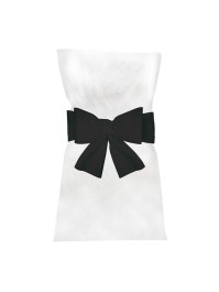 6 SCHLEIFEN FÜR STUHLHUSSENSCHWARZ 19CM X 3M