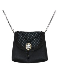 HANDTASCHE GOTHIQUE SCHWARZ 