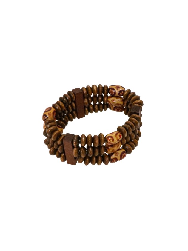 ARMBAND INDER PERLEN BRAUN FONCÉ 