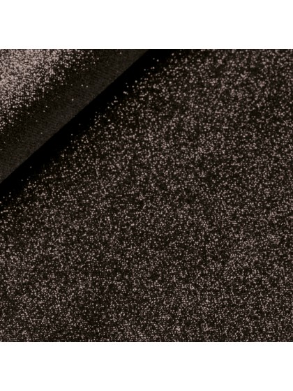 BLACK 10GSM GLITTER NON WOVEN TABLE RUNNER PREMIER QUALITY 30CM X 5M