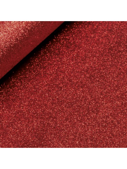 DARK RED 10GSM GLITTER NON WOVEN TABLE RUNNER PREMIER QUALITY 30CM X 5M
